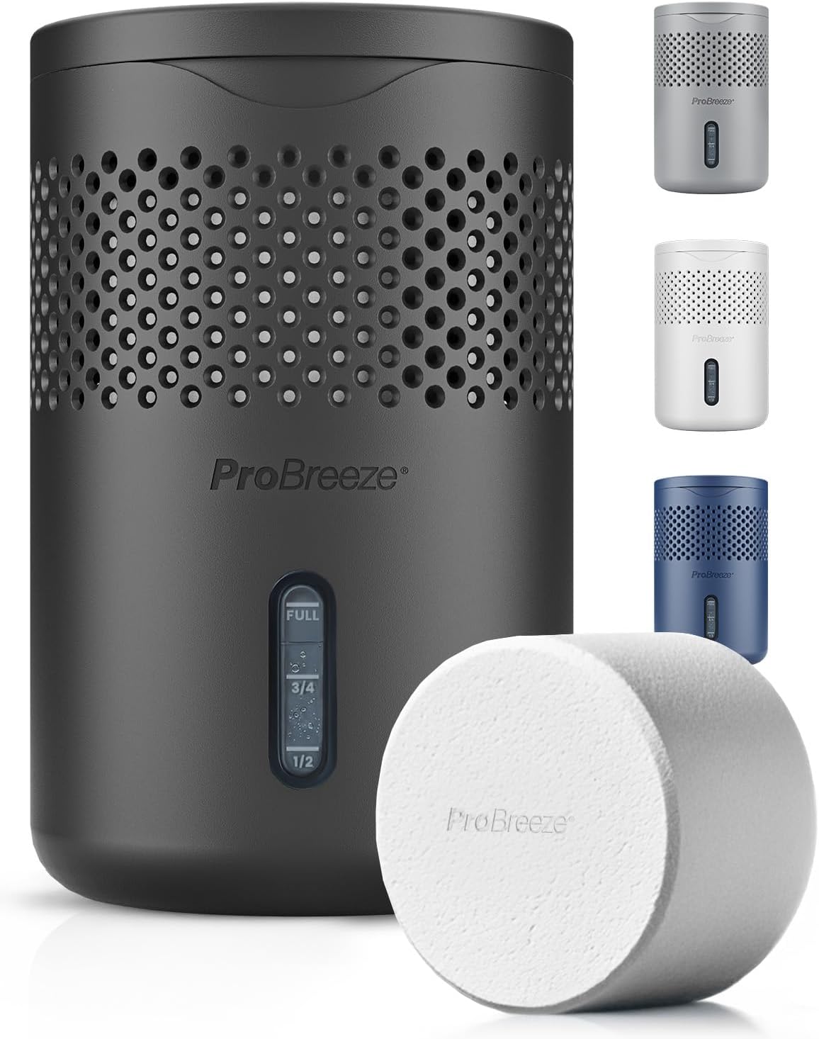 Pro Breeze Osmo Moisture Absorber, Silent & Refillable Dehumidifier for Home, Bedroom, Wardrobe and Bathroom,1.54lb Refillable Tablet, Non-Electric White