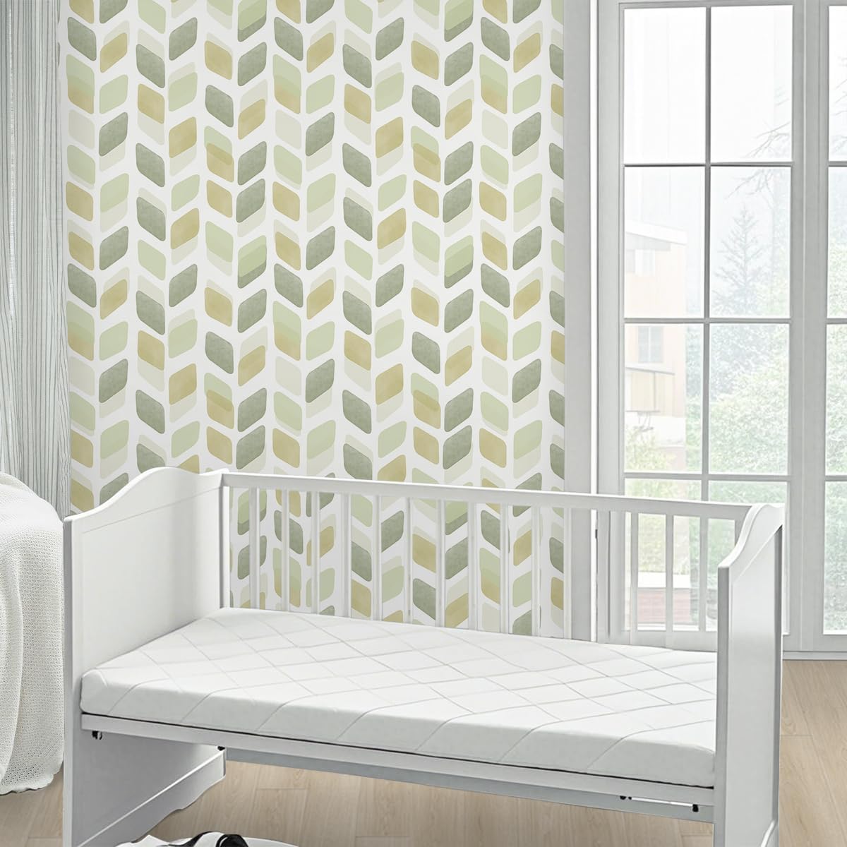 Boho Wallpaper Neutral Peel and Stick Wallpaper 78.7"x17.3" Geometric Wall Paper Beige and White Contact Paper Textured Removable Vinyl Waterproof for Bedroom Farmhouse Kitchen Bathroom