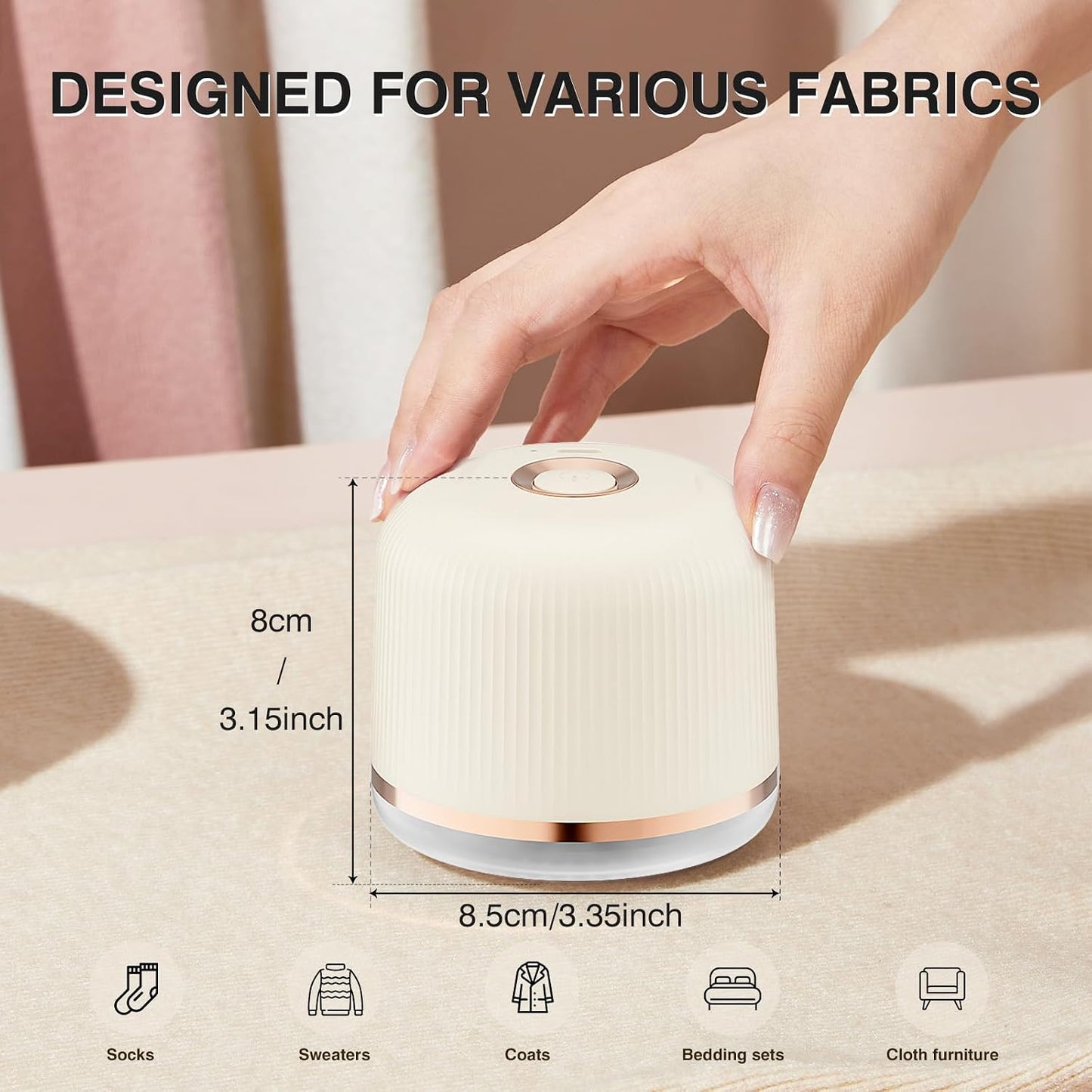 Fabric Shaver, Lint Remover Rechargeable, Electric Portable Sweater Shavers to Fuzz, Lint Balls, Pillings, Bobbles for Clothes and Furniture