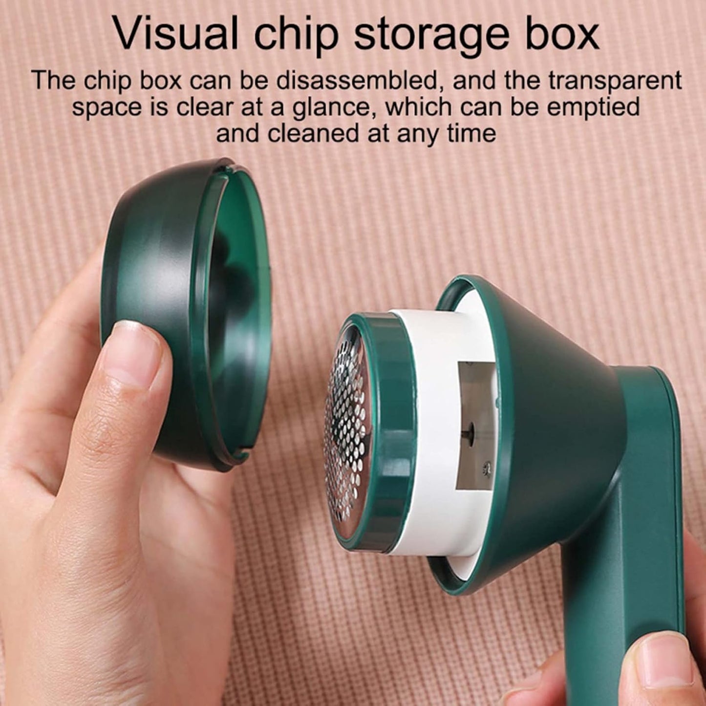 USB Rechargeable Fabric Shaver Electric Lint Remover for Clothes Furniture, Green