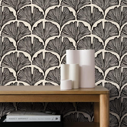 Tempaper x Novogratz Waverly Blue Feather Palm Removable Peel and Stick Wallpaper, 20.5 in X 16.5 ft, Made in The USA