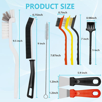 15PCS Cleaning Brush Cleaning Supplies, Hard Bristle Crevice Cleaning Brush Grout Brush for Bathroom, Kitchen, Window Sill, Tile Corners & Household Deep Cleaning