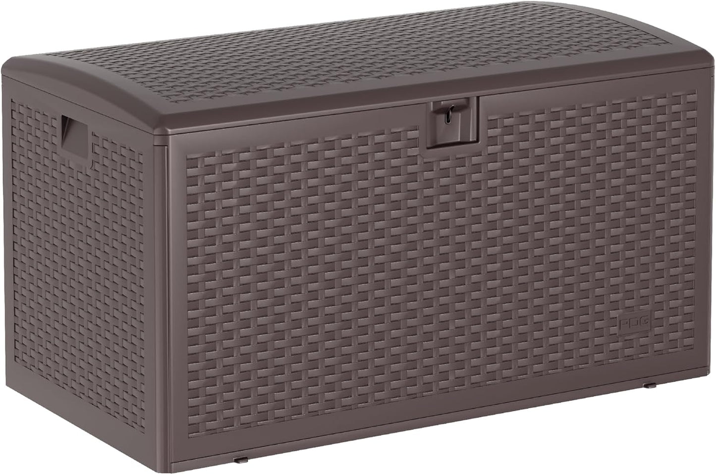 Garvee 73 Gallon Waterproof Large Resin Deck Box Indoor Outdoor, Lockable Storage Container for Patio Furniture Tools, Waterproof Deck Box Patio Storage Bin for Pool Garden, Black