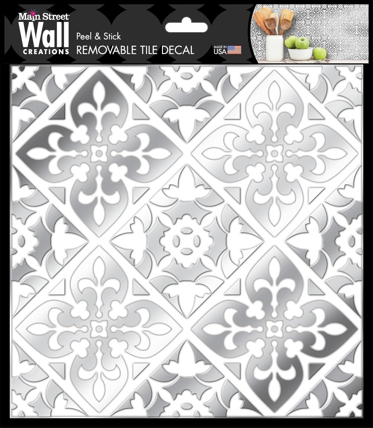 Main Street – 24-Pack of 8 x8 Peel and Stick Backsplash Wallpaper Tiles – Removable Self Adhesive Wall Tile for Kitchen, Renter-Friendly for Your Home and DIY Projects (Patina Copper)