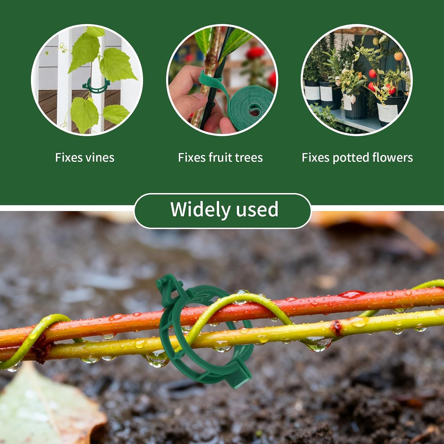 5pcs Adjustable Plant Support Poles, Stackable Plant Stakes with Hook-and-Loop Garden Ties Clips Garden Support Trellis Sticks for Indoor Outdoor Monstera Climbing Vines Flowers Vegetables