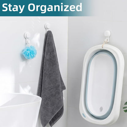 TAILI Suction Cup Razor Holder for Shower Wall 2 Pack, Versatile Suction Cup Hooks for Razor, Towel, Loofah, Squeegee, Cell Phone, Removable Damage-Free Hanging Shower Hook, Shaver Holder, Black