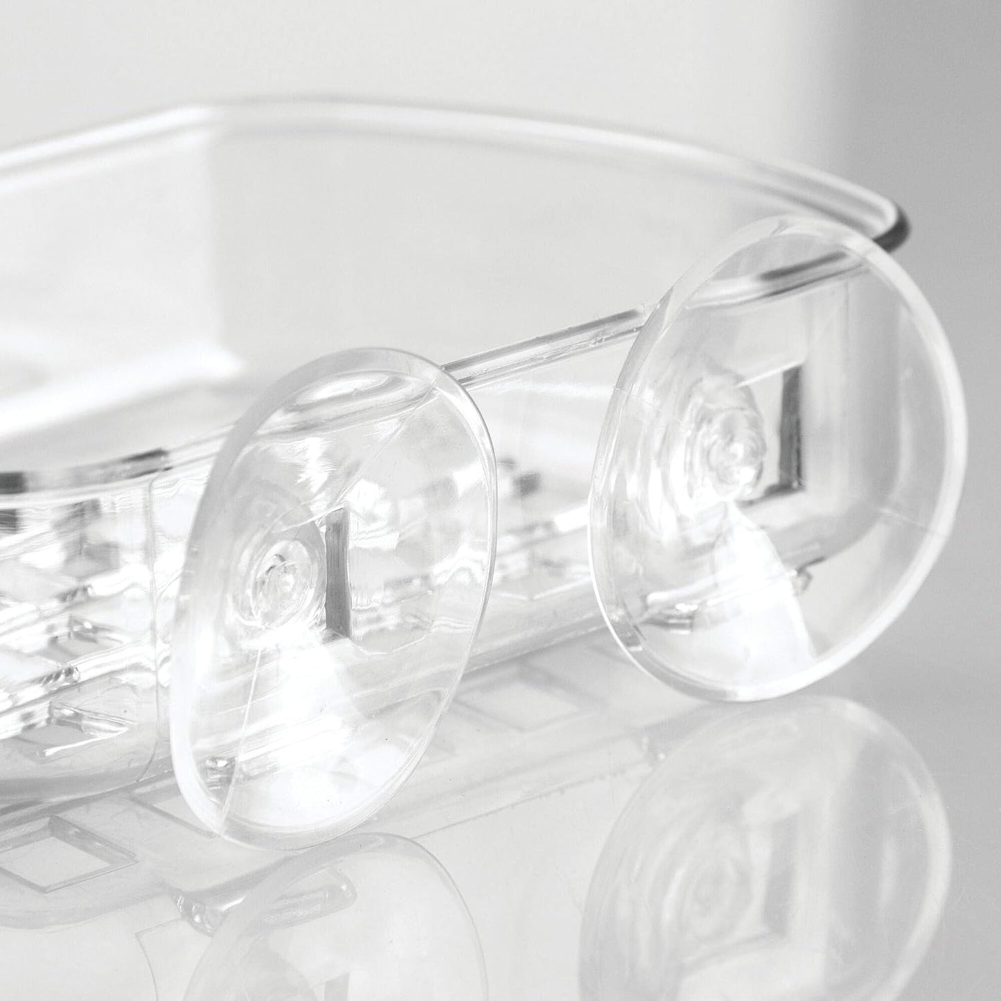 iDesign BPA-Free Plastic Suction Bar Soap Dish - 5.25" x 4" x 2", Clear,19600