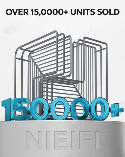 Nieifi Corner Shower Shelves Stainless Steel, Adhesive Shower Caddy Basket Rack with Hooks, Rust Proof for Bathroom Shelf Shampoo Holder (Silver, 2 Pack)