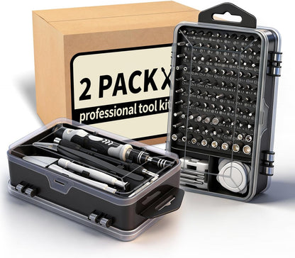SHOWPIN Precision Computer Screwdriver Kit: 122PCS Laptop Screwdriver Sets | 101 Magnetic Drill Bits, Computer Accessories, Electronics Tool Kit Compatible for Tablet, PC, iPhone, PS4 Repair