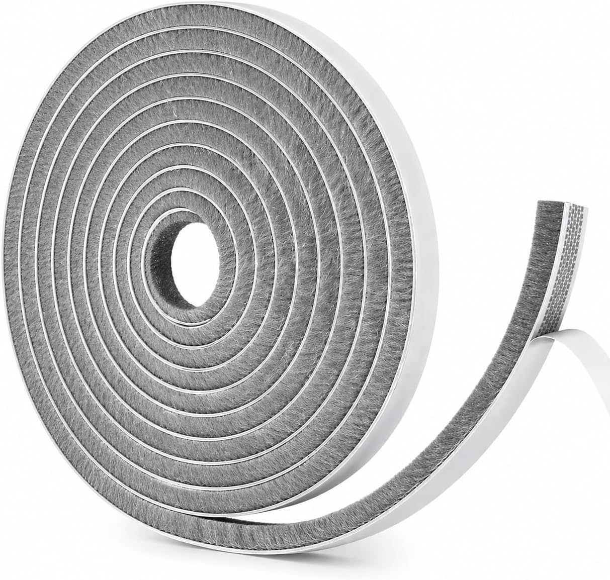 Self-Adhesive Door Draft Stopper & Weather Stripping Door Seal – Gray, 33 Ft x 0.35" Wide x 0.35" Thick Foam Seal Strip – Draft Blocker, Noise Reduction, Insulation