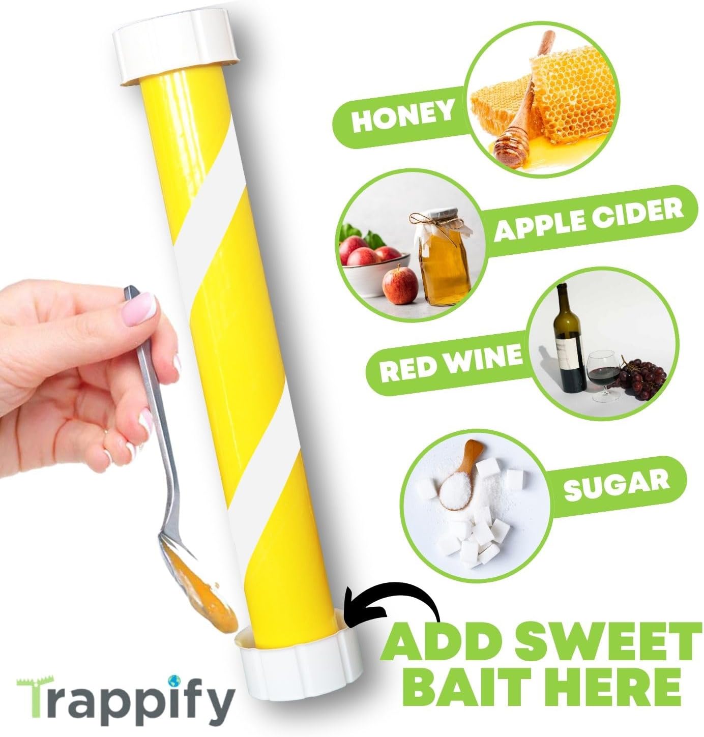 Trappify Glow-in-The-Dark Fly Trap for Indoor & Outdoor Fly Sticks (2 Pack) | Yellow Adhesive Fly Sticks, Glow-In-The-Dark, Water-Resistant Fruit Fly Traps for Indoors and Outdoor Use