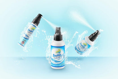 Flushie Pre-Toilet Spray Travel Size Toiletries Bathroom Spray for Toilet Deodorizer Traveling Essentials - Poop Odor Eliminator (Linen, 1oz 3pack)