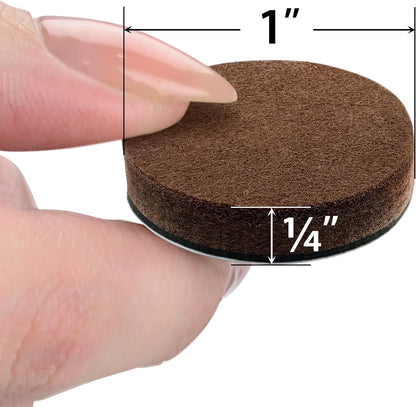 24 Heavy-Duty Felt Furniture Pads 1” 1/4” Thick X-Protector! Square Felt Pads for Furniture Feet - The Best Felt Floor Protectors for Furniture to Prevent Scratches. Protect Your Hard Floor! (Brown)