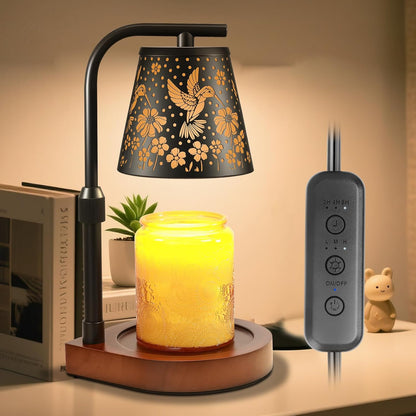 Candle Warmer Lamp with Timer & Dimmer- Electric Wax Melt Warmer with Adjustable Height for Scented Candles, Home Décor Fragrance and House Warming Birthday Gifts for Women Mom