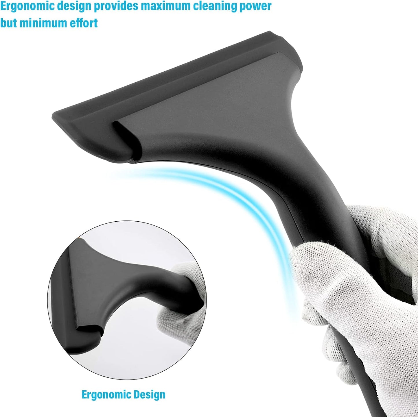 Gomake Small Silicone Squeegee Window Shower Squeegee,Auto Water Blade Squeegee for Shower Glass Door,Car Windshield, Window, Mirror, Bathroom,Countertop Cleaning