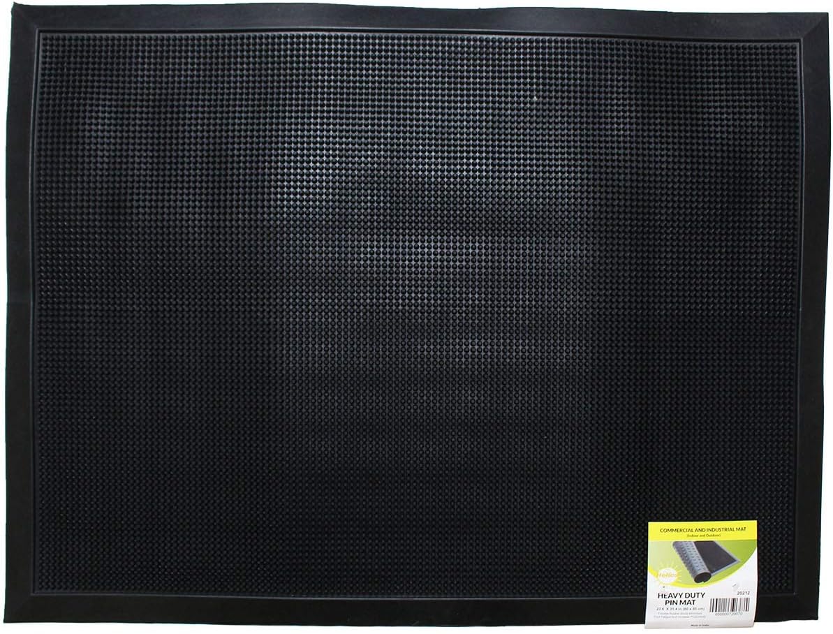 HAWK Heavy Duty Rubber Scraper Mat | Size 18" x 30" (45 x 75 cm) | 9mm Thickness | Anti Slip | Anti Fatigue | Great For Cleaning Boots & Shoes