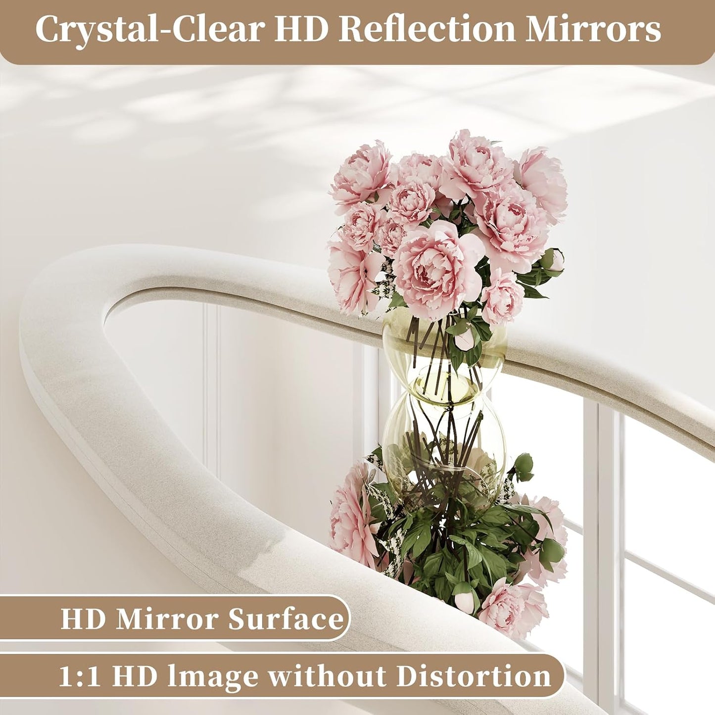 71"x32" Flannel Full Length Mirror, Arched Mirrors Full Length with Stand, Flannel Floor Mirror for Bedroom and Living Room, Full Body Mirror Hanging or Leaning, White