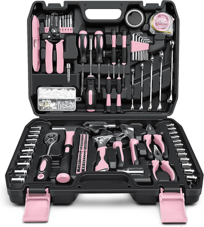 Sundpey Home Tool Kit 281-PCs - Portable Complete Basic Repair General Hand Tool Sets for Men Women - Full Tool Set with Socket Wrench Set & Screwdriver Set & Metric Hex Key & Pliers & Tool Box Case