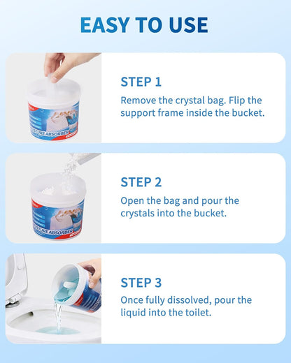 Vacplus Refillable Moisture Absorbers for Closet - Fast-Acting Crystal Dehumidifier for Bathroom, RV & Basement, 10.5 oz Humidity Absorber, 6 Pack, Fragrance Free