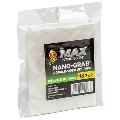 Duck Max Strength Double-Sided Gel Tape with Nano-Grab Technology, Heavy Duty, Multi-Purpose & Removable Adhesive, 0.94 in. x 20 ft, Clear, 2 Rolls