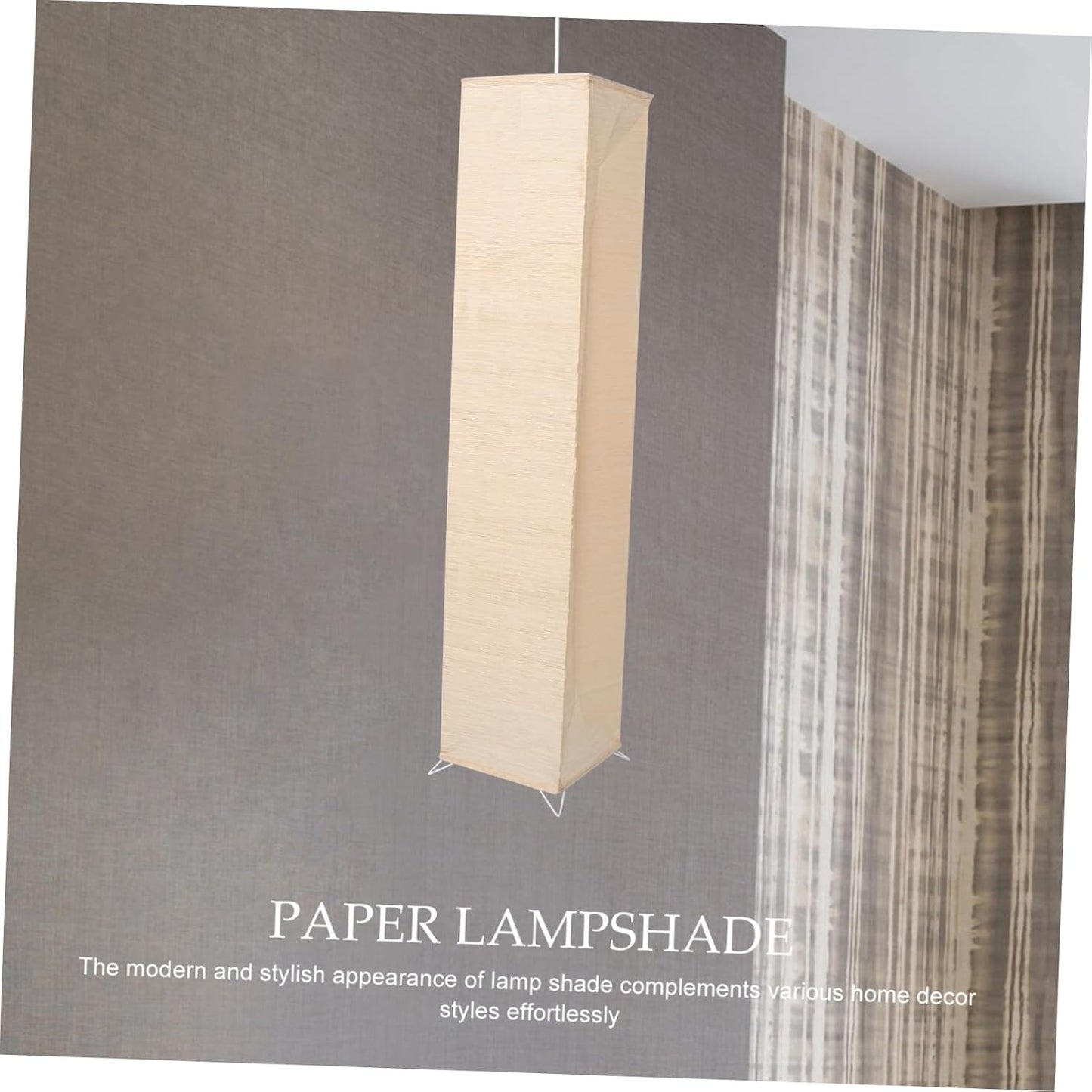 ABOOFAN Floor Lamp Shade Replacement – 49.21" Foldable Rice Paper Lampshade for Soft Light Diffusion & Easy Tool-Free Installation – for Living Room, Bedroom, Office