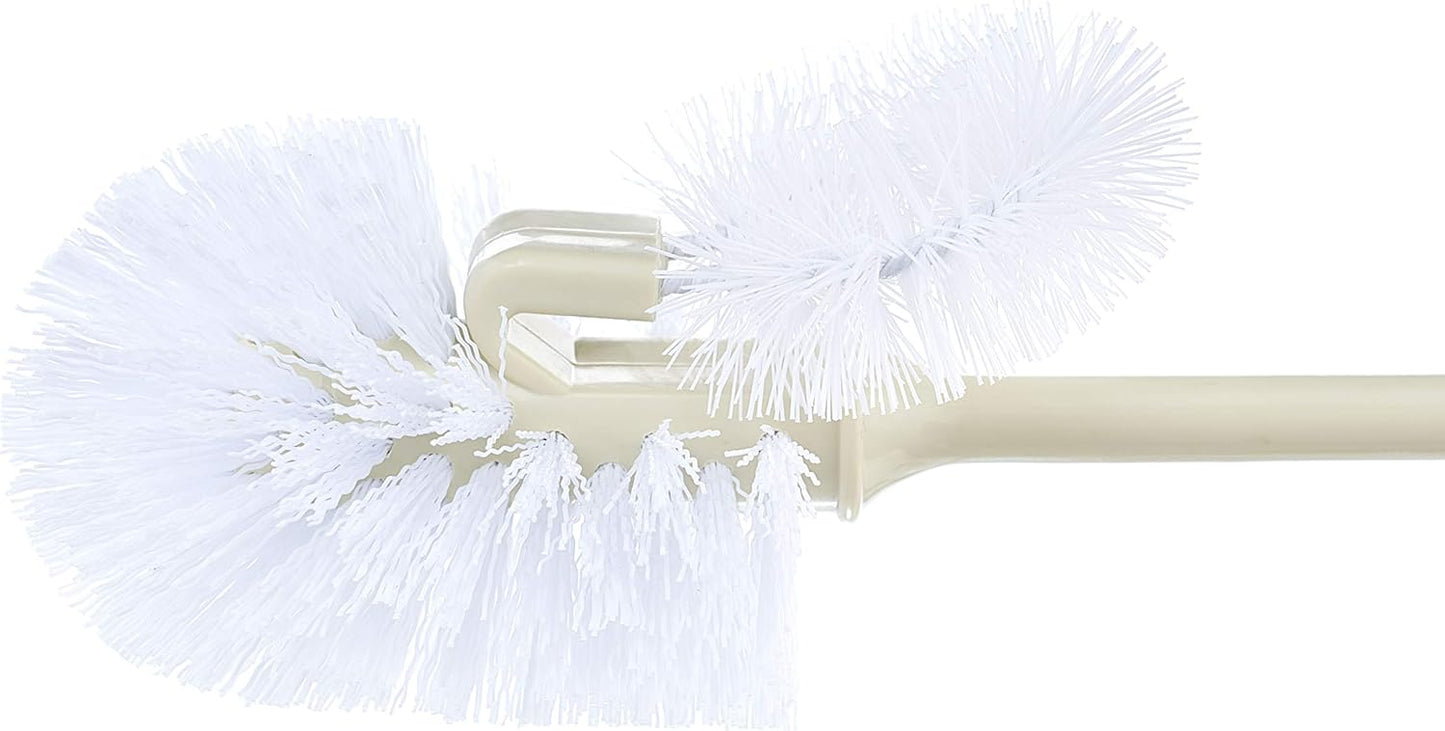 Superio Toilet Brush, Toilet Bowl Cleaning System with Scrubbing Wand, Under Rim Lip Brush for Bathroom