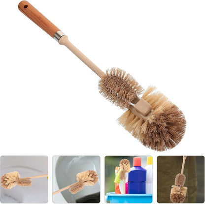 Long Handle Toilet Brush Cleaner Narrow Scrub Brush for Bathroom Toilet Bowl Cleaning Under Rim and Hard-to-Reach Areas