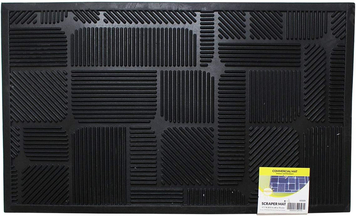 HAWK Heavy Duty Rubber Scraper Mat | Size 18" x 30" (45 x 75 cm) | 9mm Thickness | Anti Slip | Anti Fatigue | Great For Cleaning Boots & Shoes