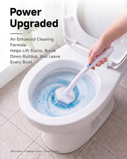 20 Count Toilet Wand Refills for Clorox, 5X Cleaning Power Toilet Bowl Cleaners & High-Density Disposable Toilet Scrubber Refill - No Falling Apart, Instant Foam for Bathroom Cleaning