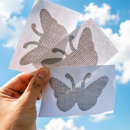 30 PCS Butterfly Window Screen Repair Patch Kit, Self-Adhesive Mesh Tape to Fix Holes and Tears on Window Screens and Screen Doors