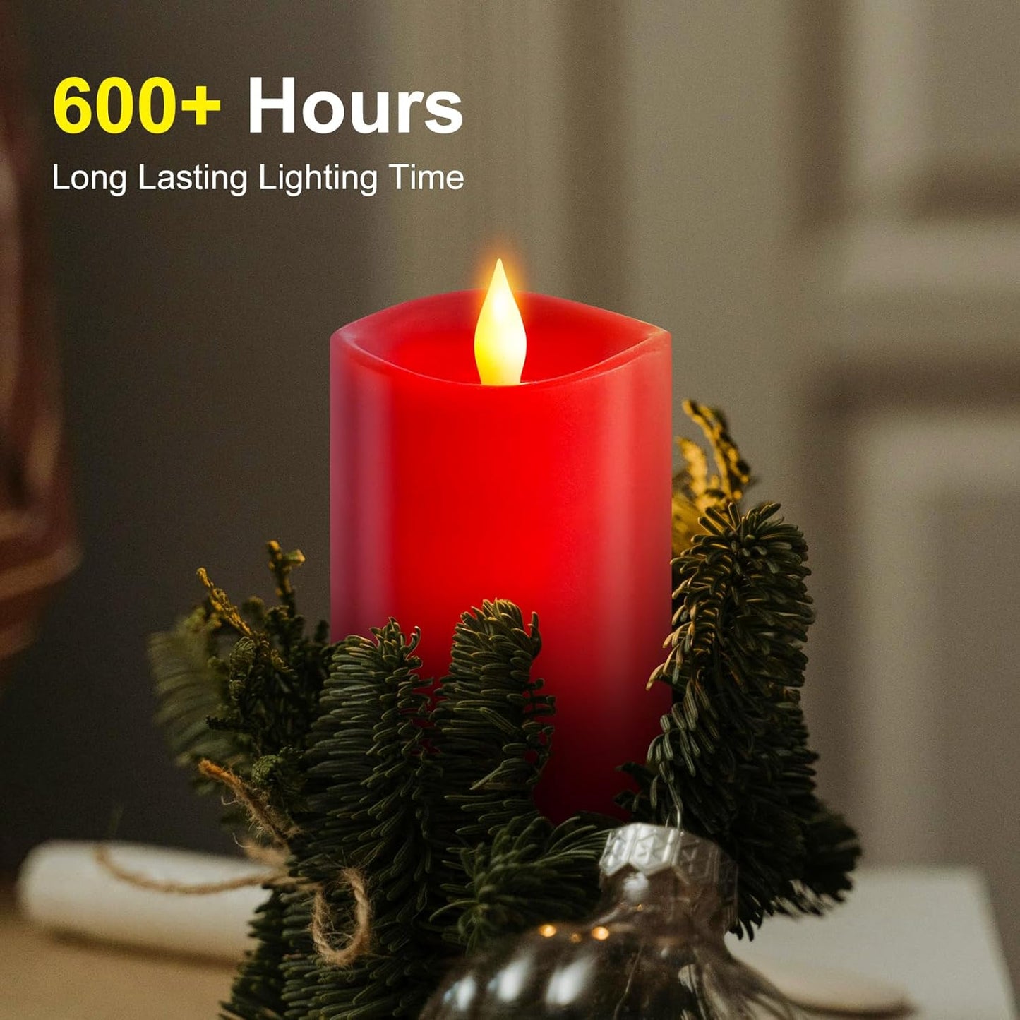 3x4 Flickering Flameless Candles Set of 3,Real Wax Pillar LED Candles,with Timer,4 inch Flameless Candles with Remote,for Party Wedding Holiday Home Decor,Ivory