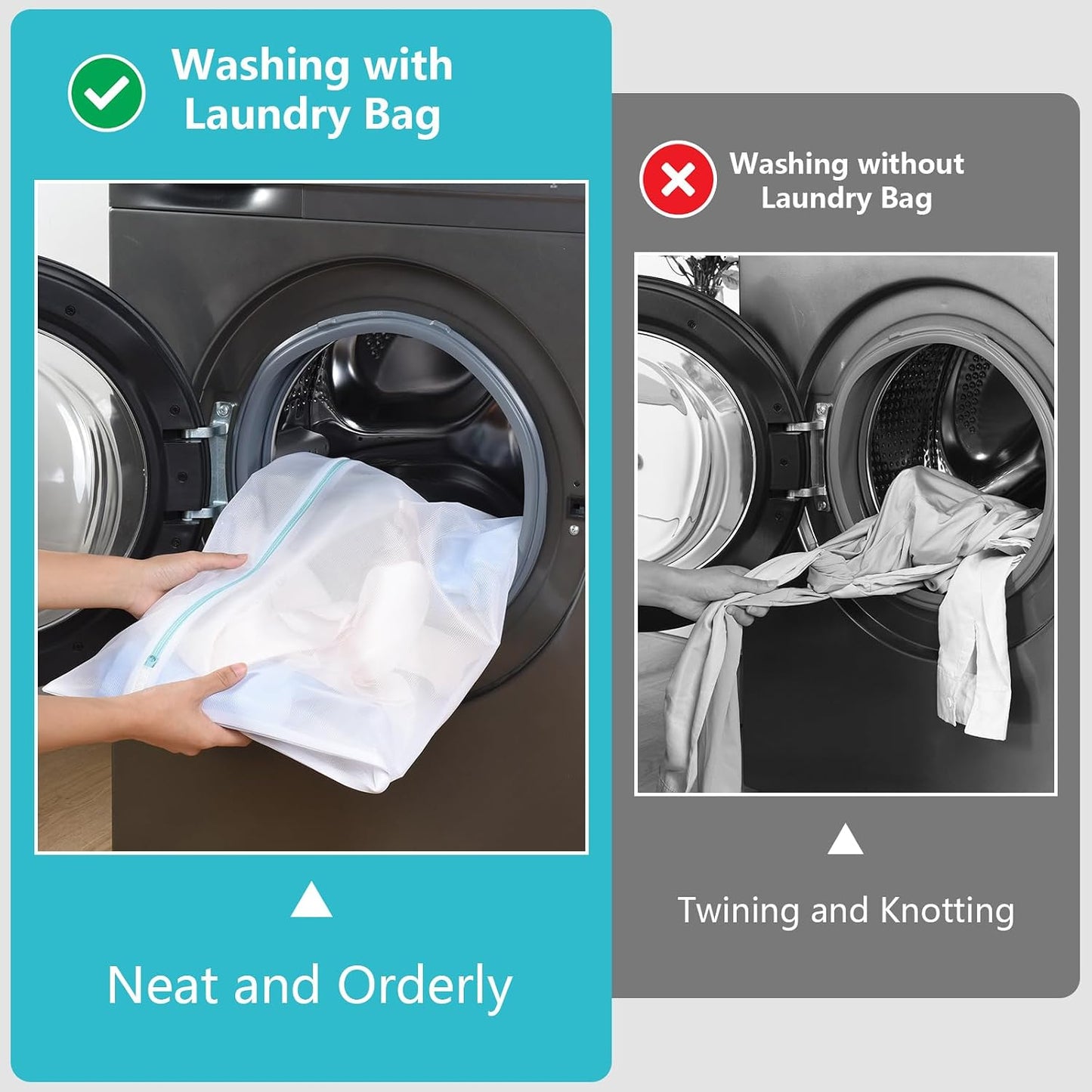 OTraki Large Mesh Laundry Bags 28x35 inch Zipper Mesh Lingerie Bags for Washing Delicates Net Laundry Mesh Bag Machine Washable for Dorm Hotel Camp Don't Drying, Melting 140-176℉, White