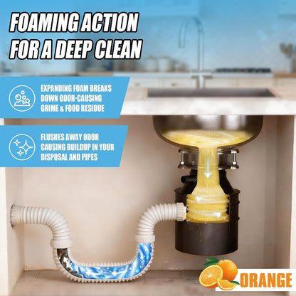 Garbage Disposal Cleaner Tablets, Deep Clean & Deodorizer Pods for Kitchen Sink Disposal, Help Remove Odor, Grease & Food Residue, Easy Monthly Maintenance