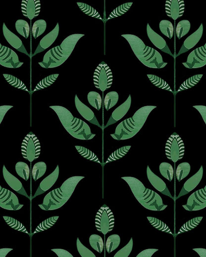 BOKEBEVE Leaves Contact Paper Floral Wallpaper Stick and Peel Boho Damask Wall Paper for Liner Drawer Cabinet Backsplash Renter Friendly Waterproof 17.5 x 118In