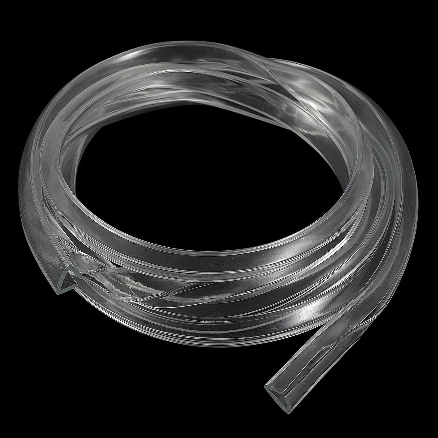 uxcell U Channel Edge Trim, 4.9ft Length Soft Rubber Guard Seal Strip Edge Protector Fit for 1-2mm Edge, (9/32" W x 5/32" H) Clear