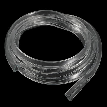 uxcell U Channel Edge Trim, 4.9ft Length Soft Rubber Guard Seal Strip Edge Protector Fit for 1-2mm Edge, (9/32" W x 5/32" H) Clear