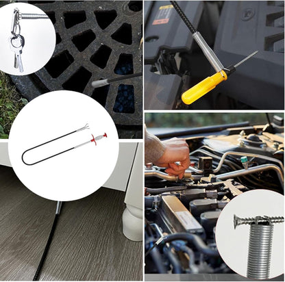 Drain Snake，116" Flexible Grabber Claw Tool Reacher Drain Snake Hair Drain Clog Remover for Toilet Sewer Shower Kitchen Bathroom Tub Clogged Drains Opener Cleaning Tool