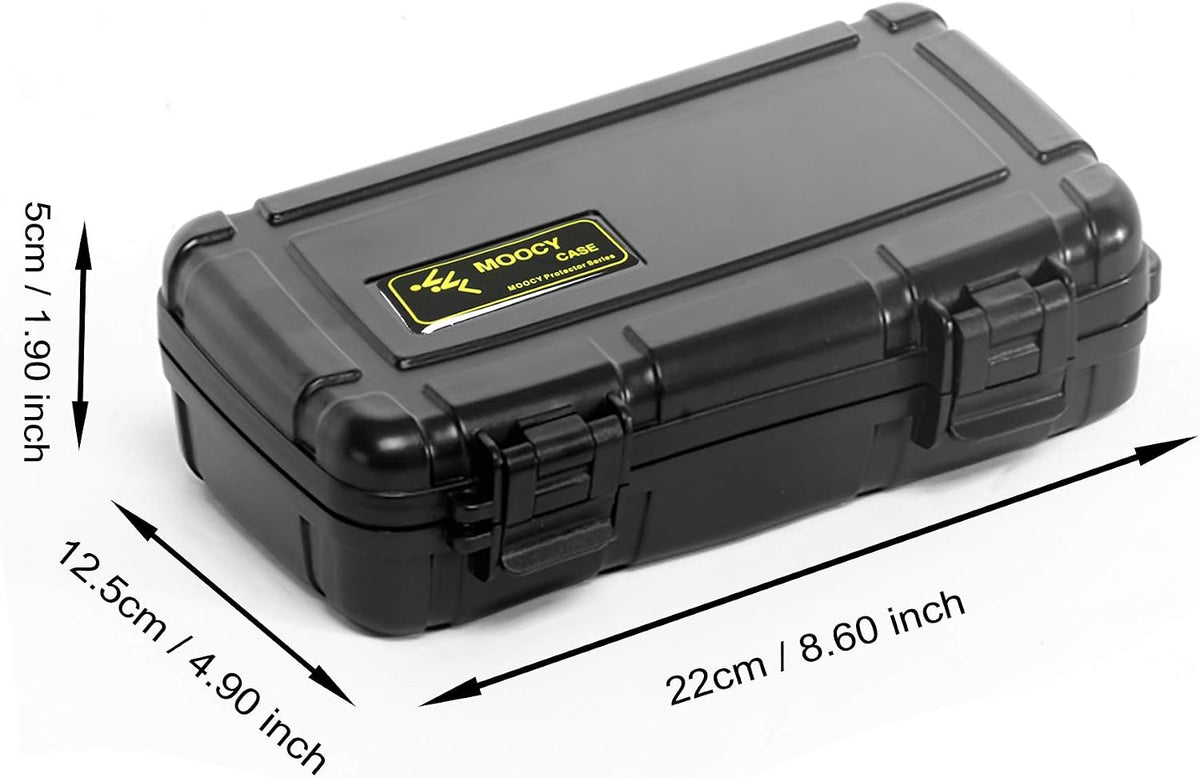 8" Small Hard Case with Pluck Foam Insert, 8.6 x 4.9 x 1.9 Inch - Protective Waterproof Plastic Tiny Box for Storage Medical item, Micro Tools - Lockable, Portable for Travel