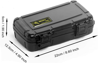 8" Small Hard Case with Pluck Foam Insert, 8.6 x 4.9 x 1.9 Inch - Protective Waterproof Plastic Tiny Box for Storage Medical item, Micro Tools - Lockable, Portable for Travel