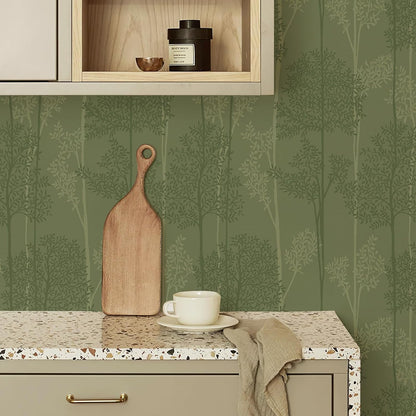 JiffDiff Warm White Self Adhesive Wallpaper with Waterproof, Farmhouse Removable Peel and Stick Wallpaper for Bathroom and Cabinets Decor, Botanical Renter Friendly Contact Paper 17.3" X 120"