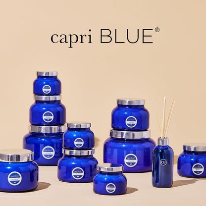 Capri Blue Volcano Reed Diffuser Set - Includes Reeds, Fragrance Oil, and Glass Bottle - Luxury Scented Reed Diffusers for Home Decor - Room Fresheners - White (8 fl oz)