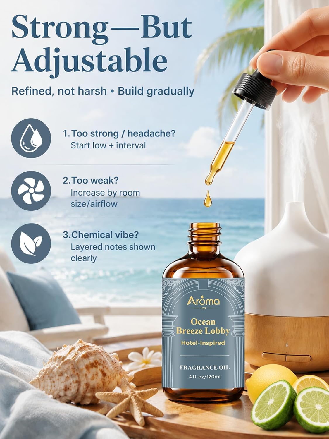 Ocean Breeze Lobby — a Hotel-Inspired Fragrance Oil that Feels Like a Coastal Resort Lobby(Not a Typical Ocean-Fresh Scent), Hotel Diffuser Oil for Home for Diffusers and Crafting