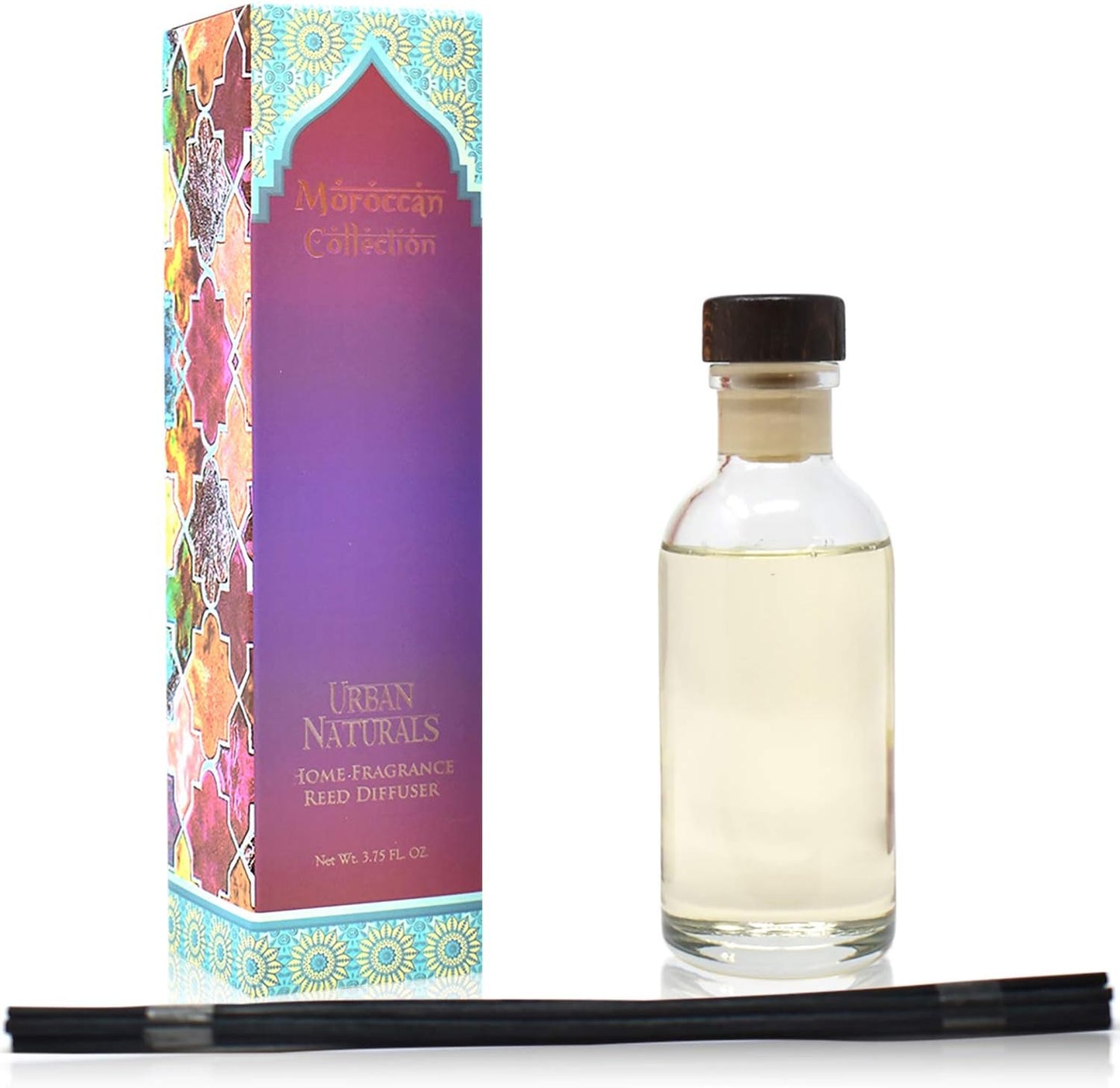 Urban Naturals Smoked Vanilla Reed Diffuser Set with Vanilla Bean, Sandalwood & Leather | Made in the USA - Colors C