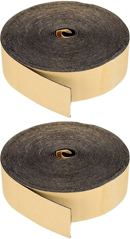 PATIKIL Foam Insulation Tape, 1-1/2" W x 1/8" t x 32.8FT Self Adhesive Weather Stripping Door Seal Strip for Door Window Air Conditioning, Black - Colors A