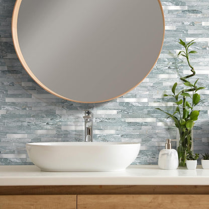 Yipscazo 2026 New Upgrade 11.34" X 11.57" Peel and Stick Backsplash, Stick on Backsplash Tiles for Kitchen, Bathroom, Fireplace (10 Sheets, Beige Rocks + Rose Gold)