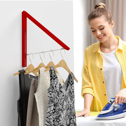 Drying Rack Wall Mounted Clothes Hanger Folding Wall Coat Racks Aluminum Home Storage Organiser Space Savers