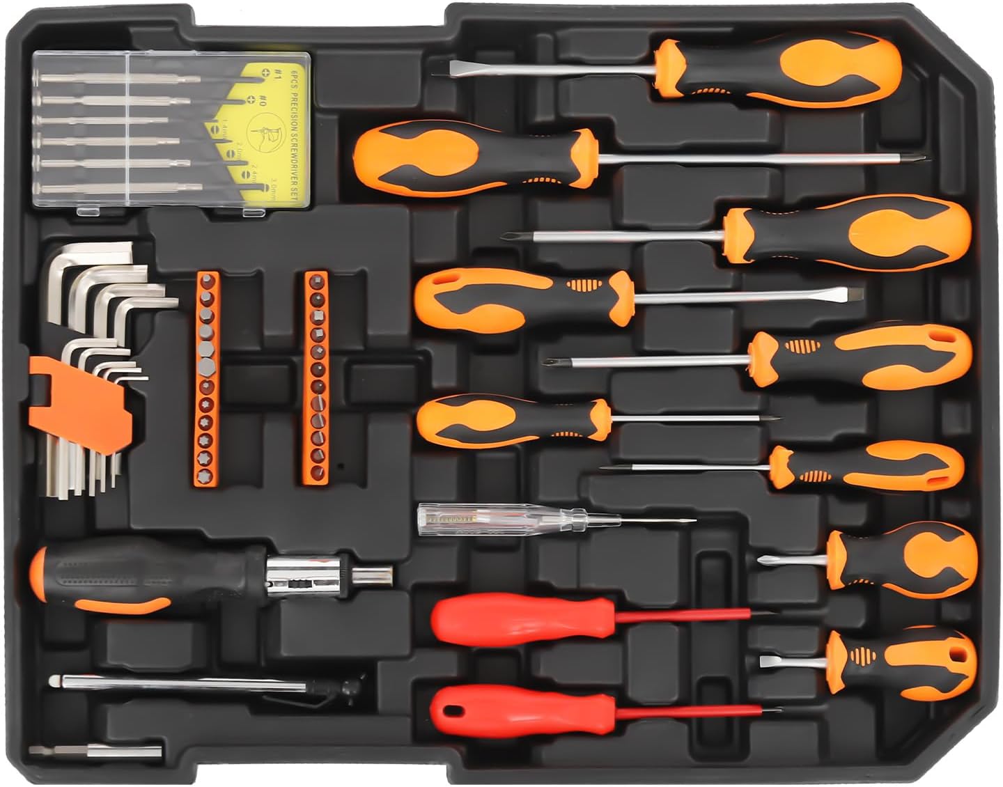 187pcs Trolley Case Tool Set, Carbon Steel Home Repair Kit Household Hand Tool Kit Toolbox Storage Case, Complete Rolling Tool Box for Maintenance Garden Homeowner DIYer Handyman