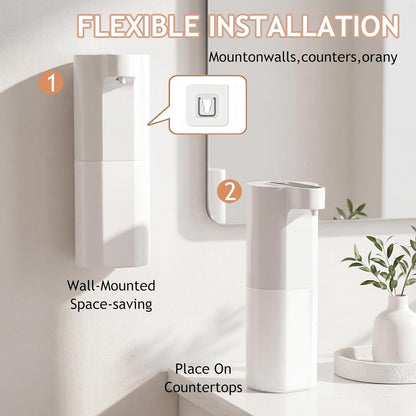 Automatic Soap Dispenser Touchless, Liquid & Foaming Soap Dispensers, USB Rechargeable Smart Hand Soap Dispenser, 3-Level Adjustable, 12.2oz/360ml (Gel Version and Foam Version)