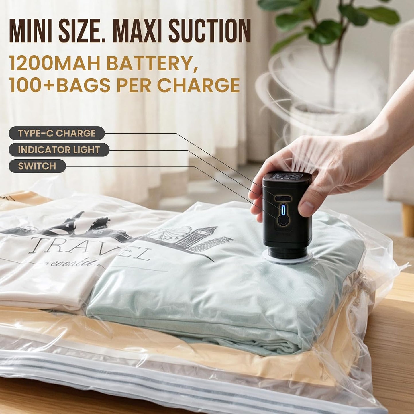 TAILI 8 Pack Jumbo Vacuum Storage Bags, 39x28 inch, LONG SIDE ZIP Vacuum Seal Bags for Clothing, Space Saver for Beddings, Comforters, Blankets, Pillows