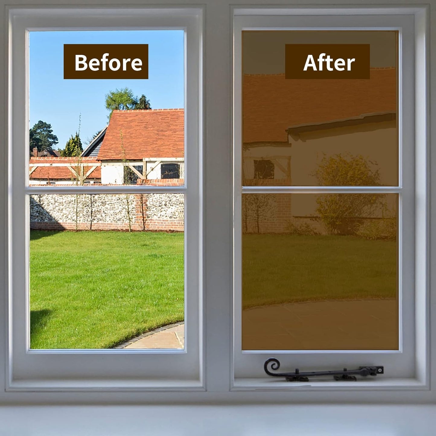 Niviy Window Privacy Film Static Cling Non-Adhesive Window Film Frosted Glass Bathroom Door Decoration Privacy Covering (17.7"x 78.7")